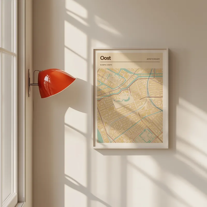 Oost, Amsterdam: poster in Nautisch, in een voorbeeldkamer