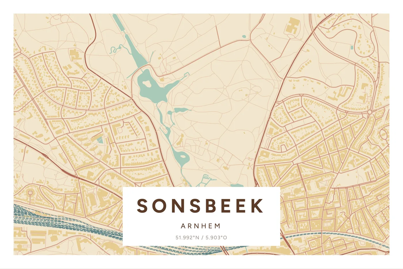 Arnhem, Sonsbeek: poster in Nautisch, indeling Etiket, 40 × 60 liggend