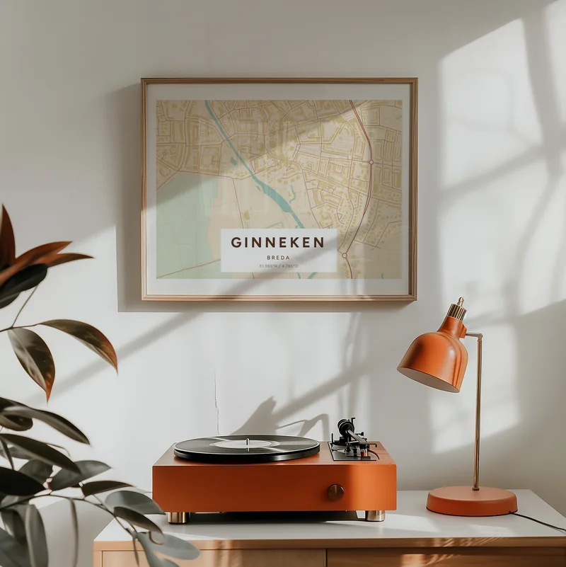 Ginneken, Breda: poster in Nautisch, in een voorbeeldkamer