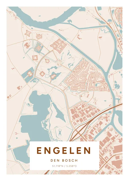 Poster Den Bosch, Engelen in Terracotta, 50 × 70