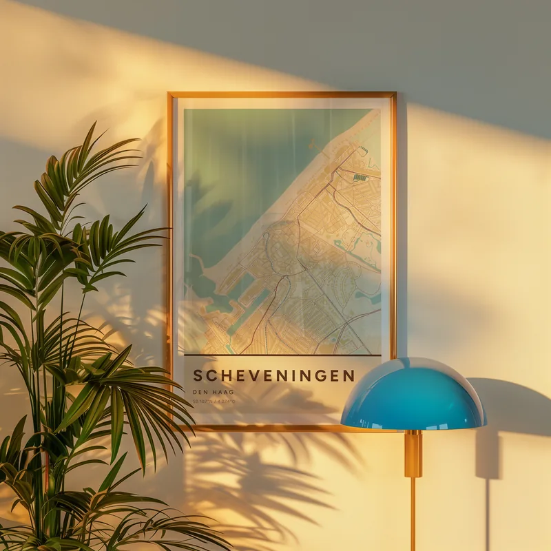 Kaartposter van Den Haag in Nautisch