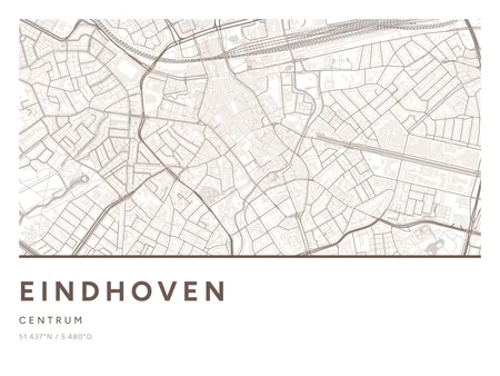 Centrum, Eindhoven: poster in Mauve, indeling Streep, 30 × 40 liggend