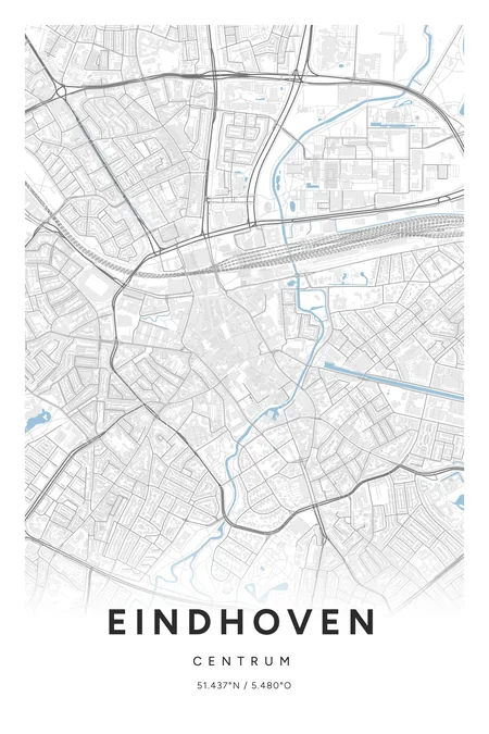 Centrum, Eindhoven: poster in Steen, indeling Verloop, 40 × 60