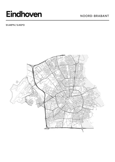 Heel Eindhoven: poster in Lijn, indeling Kop, 50 × 70