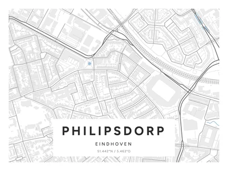Poster Eindhoven, Philipsdorp in Steen, 30 × 40 liggend