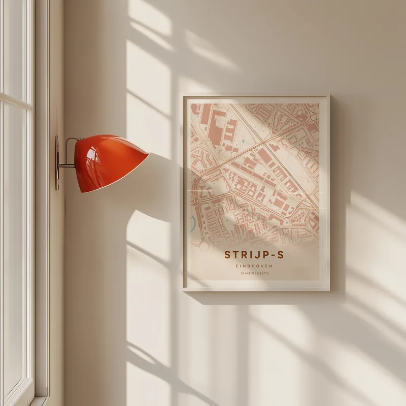 Strijp-S, Eindhoven: poster in Terracotta, in een voorbeeldkamer