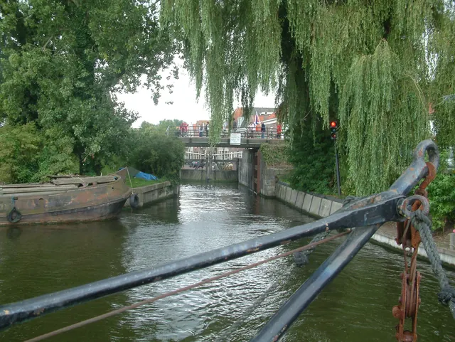 De Kolksluis in Spaarndam, gezien vanuit het noorden
