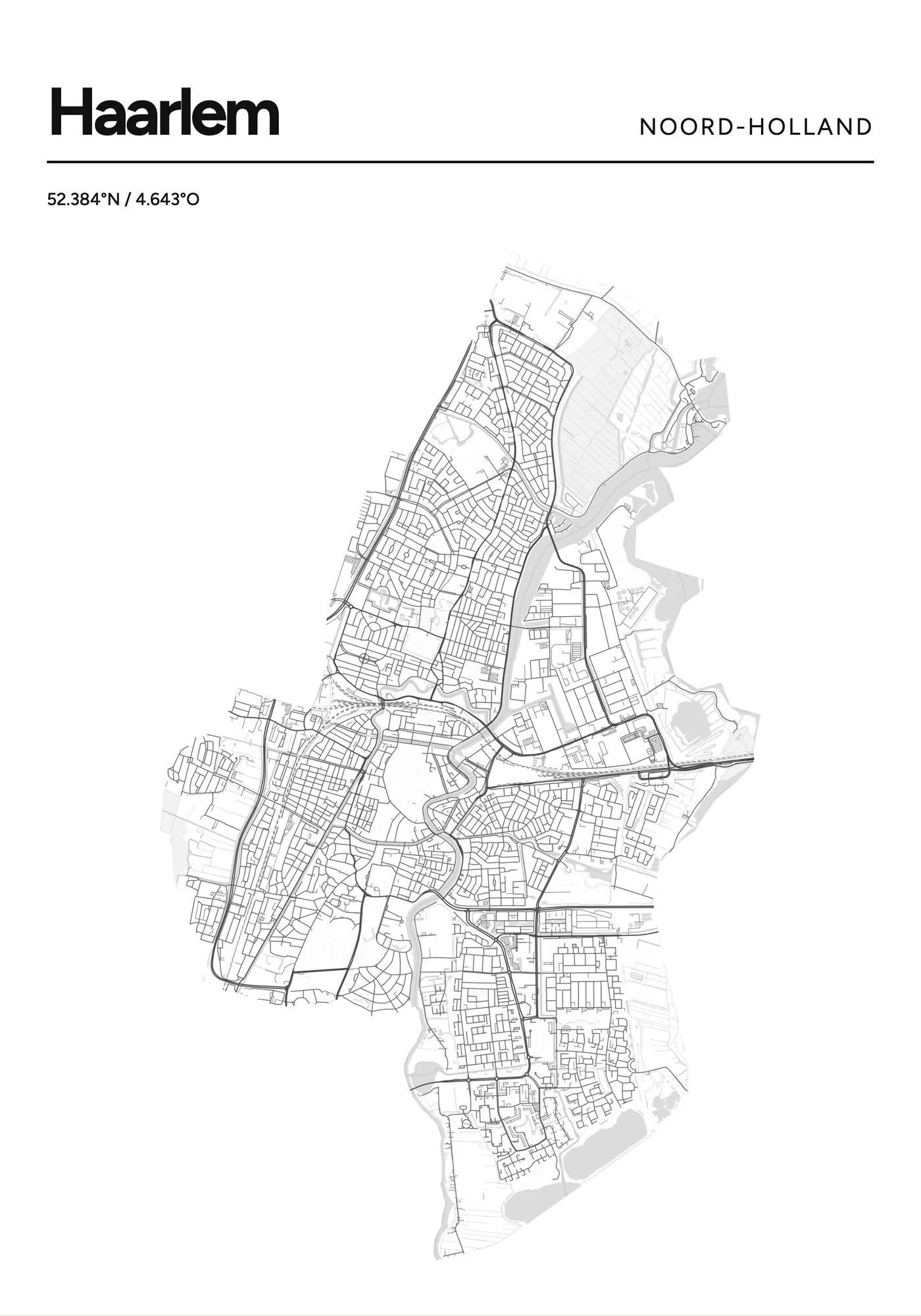 Heel Haarlem: poster in Lijn, indeling Kop, 70 × 100