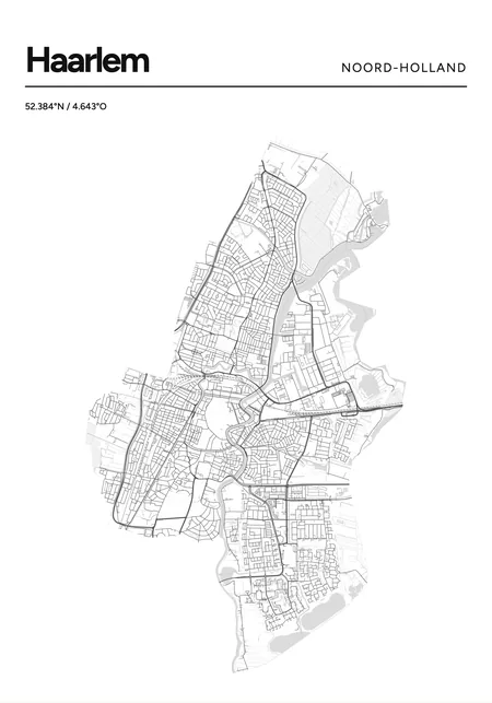 Heel Haarlem: poster in Lijn, indeling Kop, 70 × 100