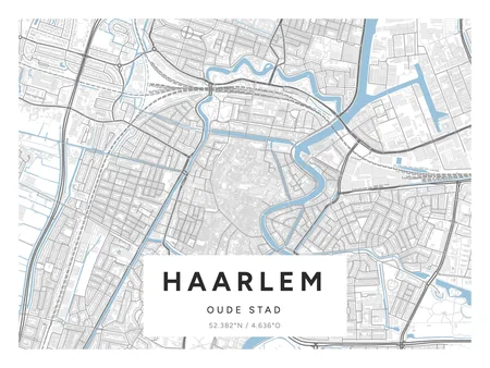 Oude Stad, Haarlem: poster in Steen, indeling Etiket, 30 × 40 liggend