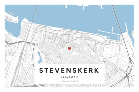 Sint-Stevenskerk, Nijmegen: poster in Steen, indeling Etiket, 40 × 60 liggend, met een hart op de plek