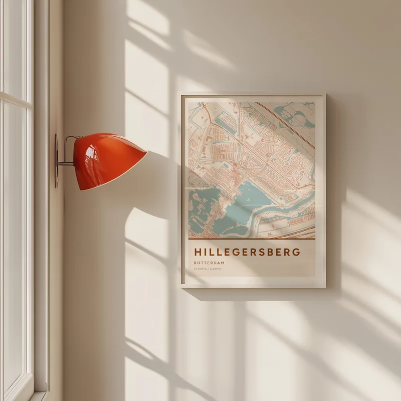 Hillegersberg, Rotterdam: poster in Terracotta, in een voorbeeldkamer