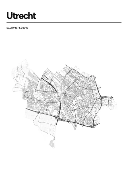 Heel Utrecht: poster in Lijn, indeling Kop, 50 × 70
